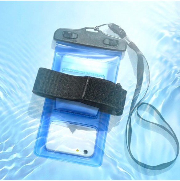 PVC vattentätt telefonfodral med armband - rosa