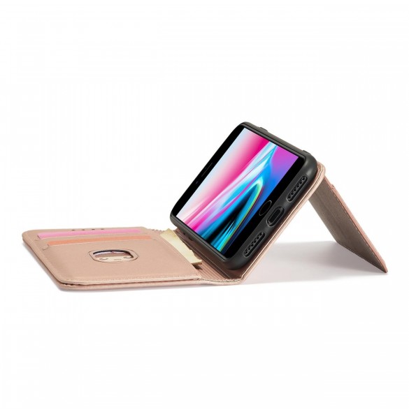 Magnetkortfodral Fodral för iPhone SE 2022 / SE 2020 / iPhone 8 / iPhone 7-väska Plånbokskort Plånboksställ Rosa
