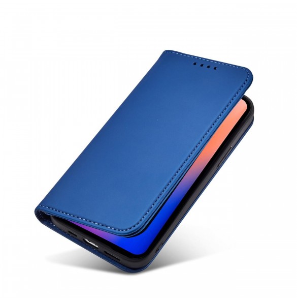 Magnetkortfodral för iPhone 12 Pro Max Pouch Card Plånbok Korthållare Blå