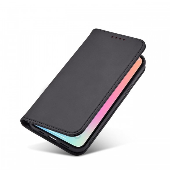 Magnetkortfodral för iPhone 13 täckkort plånbok kortställ svart