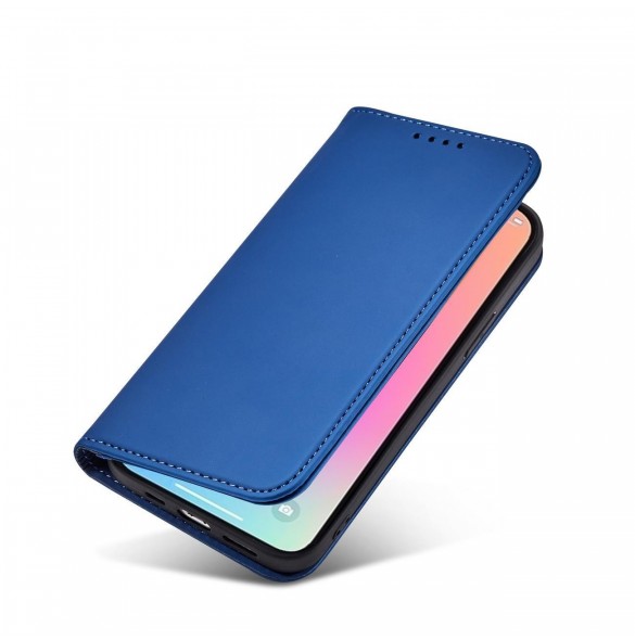 Magnetkortfodral för iPhone 13 Pro täckkort plånbok kortställ blå