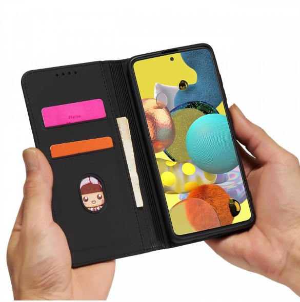 Magnetkortfodral Fodral för Samsung Galaxy A53 5G Plånbok Korthållare Svart