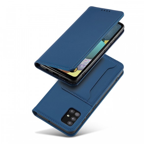 Magnetkortfodral Fodral för Samsung Galaxy A53 5G Plånbok Korthållare Blå