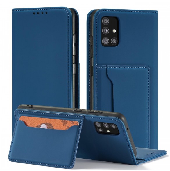 Magnetkortfodral för Xiaomi Redmi Note 11 Pro Pouch Card Plånbok Korthållare Blå