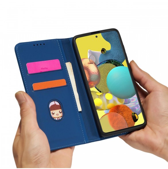 Magnetkortfodral för Xiaomi Redmi Note 11 Pro Pouch Card Plånbok Korthållare Blå