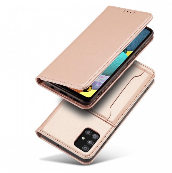 Magnetkortfodral Fodral för Xiaomi Redmi Note 11 Pro Pouch Plånbok Korthållare Rosa