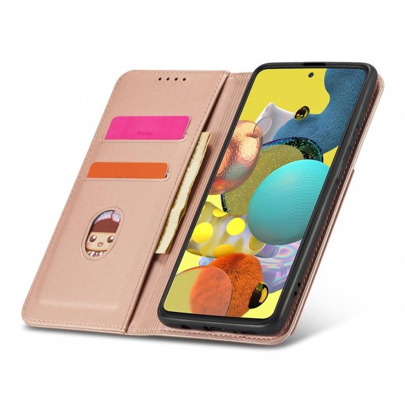 Magnetkortfodral Fodral för Xiaomi Redmi Note 11 Pro Pouch Plånbok Korthållare Rosa