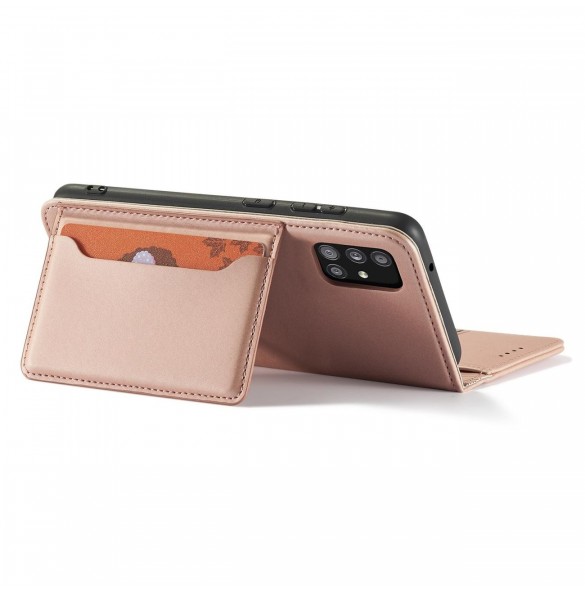 Magnetkortfodral Fodral för Xiaomi Redmi Note 11 Pro Pouch Plånbok Korthållare Rosa