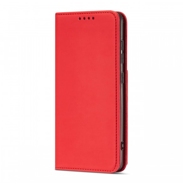 Magnetkortfodral Fodral för Xiaomi Redmi Note 11 Pro Pouch Plånbok Korthållare Kortstativ Röd