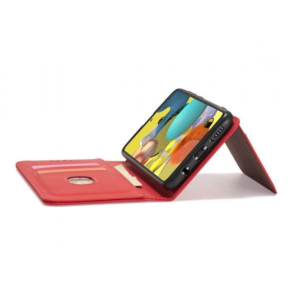 Magnetkortfodral Fodral för Xiaomi Redmi Note 11 Pro Pouch Plånbok Korthållare Kortstativ Röd