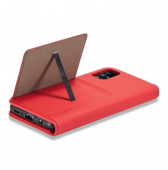 Magnetkortfodral Fodral för Xiaomi Redmi Note 11 Pro Pouch Plånbok Korthållare Kortstativ Röd