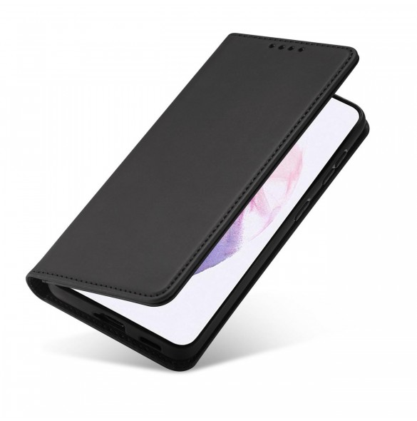 Magnetkortfodral Fodral för Samsung Galaxy S22 Plånbok Korthållare Svart