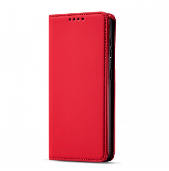 Magnetkortfodral för Samsung Galaxy S22 + (S22 Plus) Plånbok Korthållare Röd
