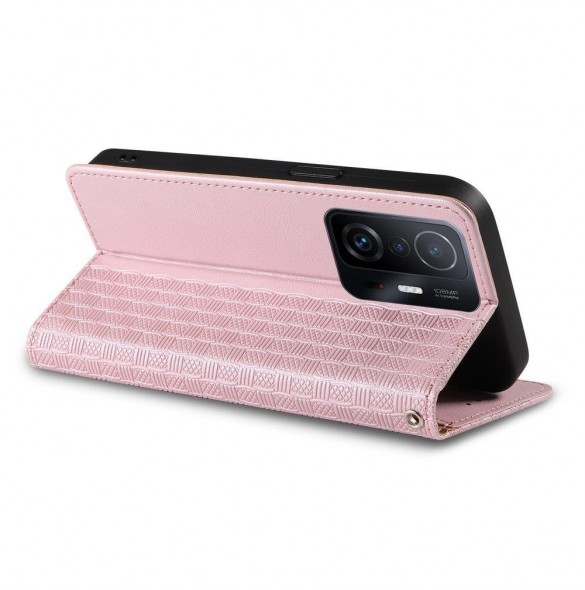 Magnet Strap Fodral Fodral för Samsung Galaxy A53 5G Plånbok + Mini Halsbandshänge Rosa
