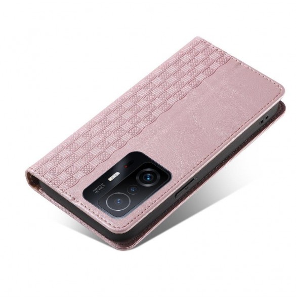 Magnet Strap Fodral Fodral för Samsung Galaxy A53 5G Plånbok + Mini Halsbandshänge Rosa