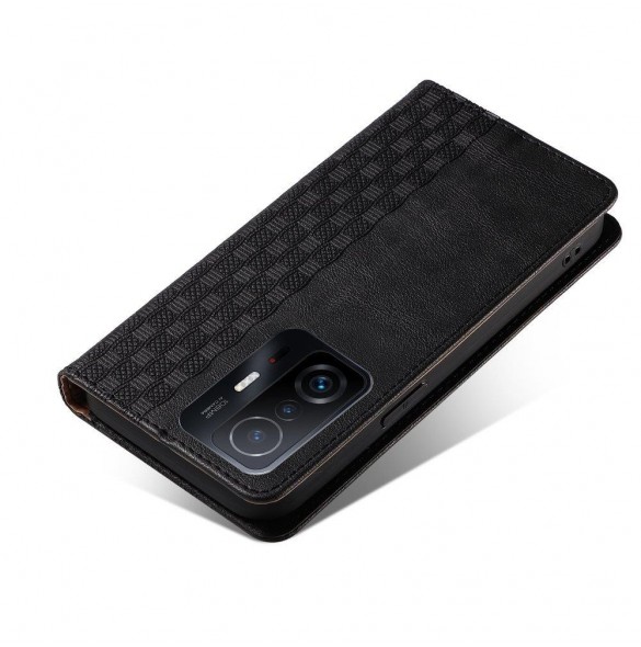 Magnetremsfodral Fodral för Xiaomi Redmi Note 11 Plånbok + Mini Halsbandshänge Svart