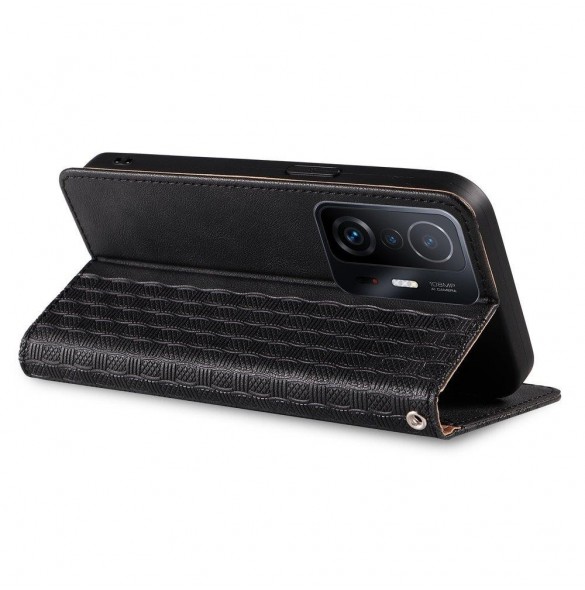 Magnetremsfodral Fodral för Xiaomi Redmi Note 11 Pro Pouch-plånbok + Mini Halsbandshänge Svart