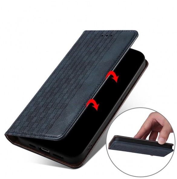 Magnetremsfodral Fodral för Xiaomi Redmi Note 11 Pro Pouch-plånbok + Mini Halsbandshänge Blå