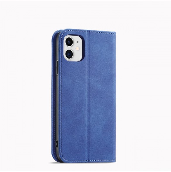 Magnet Fancy Fodral för iPhone 12 täckkort plånbok kortställ blå