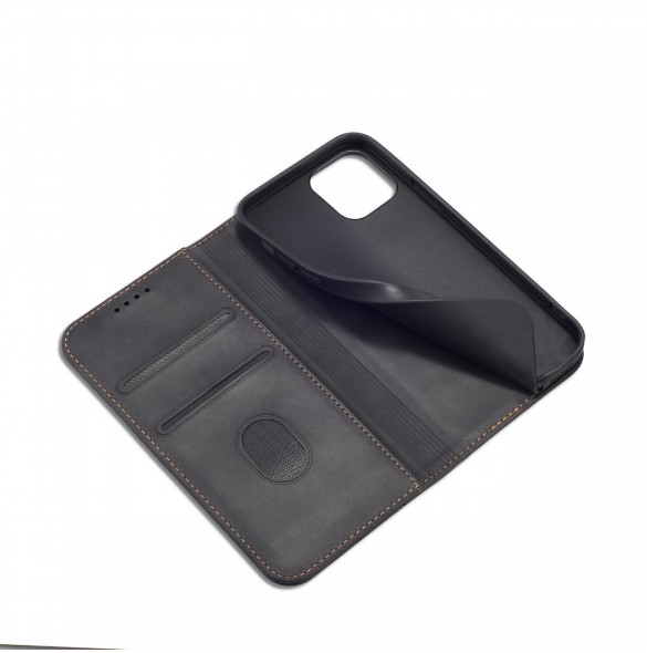 Magnet Fancy Case Fodral för iPhone 12 Pro Max Pouch Plånbok Korthållare Svart