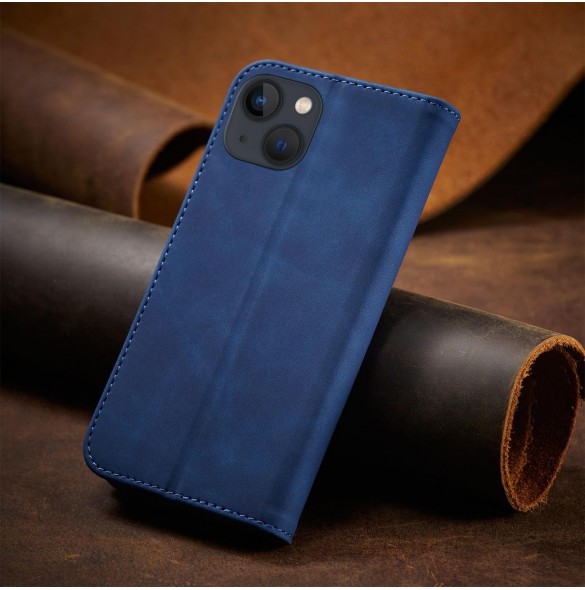 Magnet Fancy Fodral för iPhone 13 mini täckkort plånbok kortställ blå