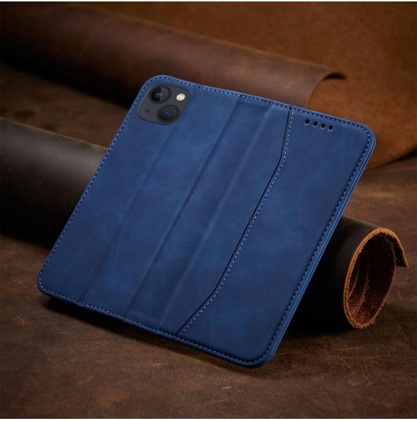 Magnet Fancy Fodral för iPhone 13 mini täckkort plånbok kortställ blå