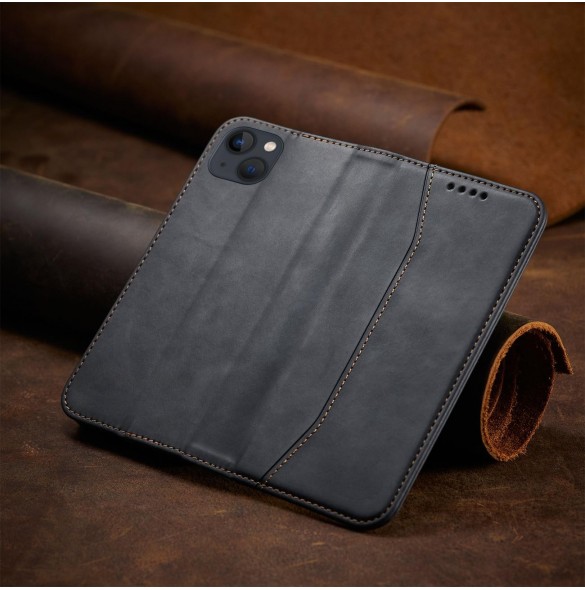 Magnet Fancy Fodral för iPhone 13 Pouch Card Plånbok Kortställ Svart