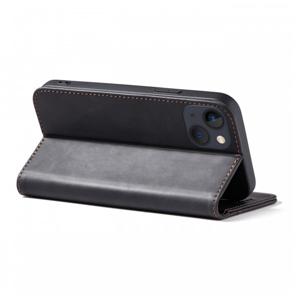 Magnet Fancy Fodral för iPhone 13 Pouch Card Plånbok Kortställ Svart
