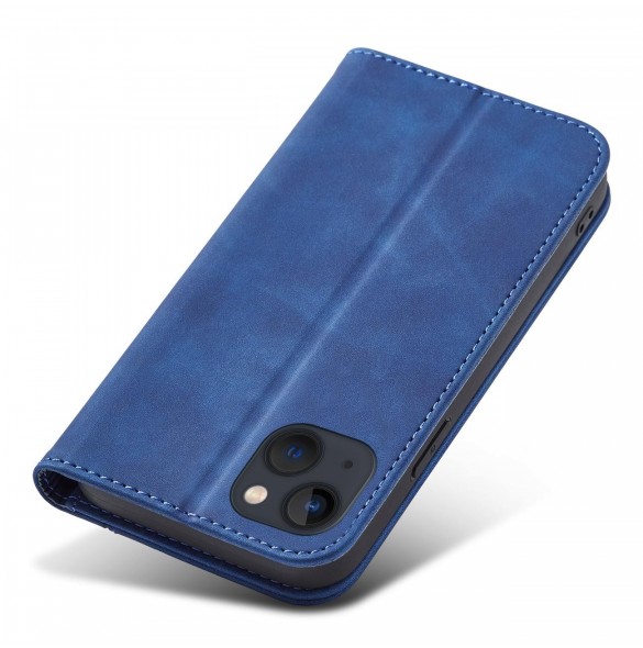 Magnet Fancy Fodral för iPhone 13 täckkort plånbok kortställ blå