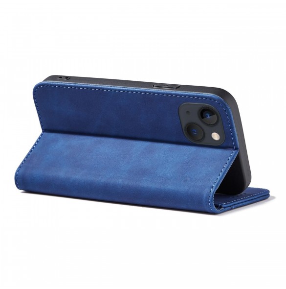 Magnet Fancy Fodral för iPhone 13 täckkort plånbok kortställ blå