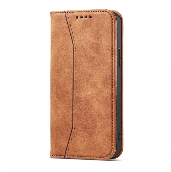 Magnet Fancy Case Fodral för iPhone 13 Pro Cover Card Plånbok Kortställ Brun