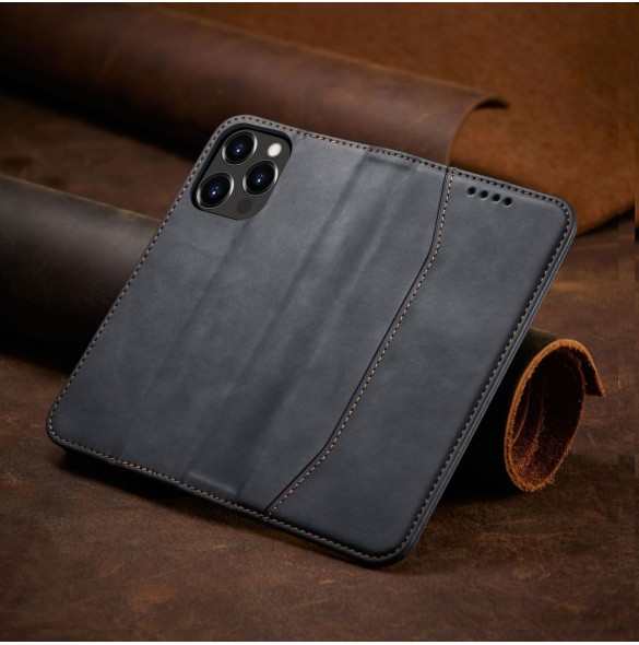 Magnet Fancy Case Fodral för iPhone 13 Pro Max Pouch Plånbok Korthållare Svart