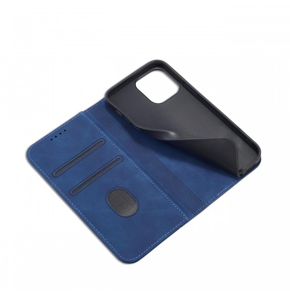Magnet Fancy Case Fodral för iPhone 13 Pro Max Pouch Card Plånbok Korthållare Blå