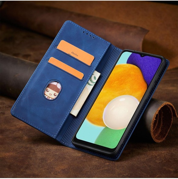 Magnet Fancy Fodral Fodral För Samsung Galaxy A13 5G Plånbok Korthållare Blå