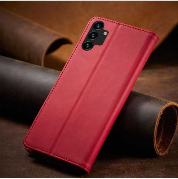 Magnet Fancy Fodral Fodral För Samsung Galaxy A13 5G Plånbok Korthållare Röd