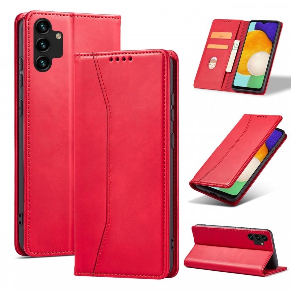 Magnet Fancy Fodral Fodral För Samsung Galaxy A13 5G Plånbok Korthållare Röd