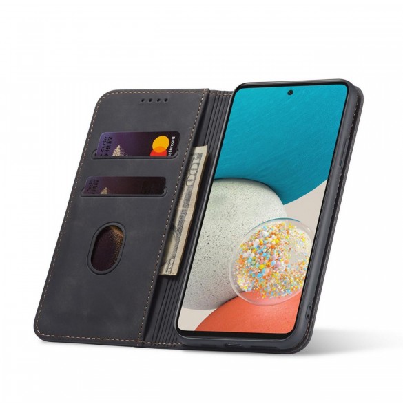 Magnet Fancy Fodral Fodral För Samsung Galaxy A53 5G Plånbok Korthållare Svart