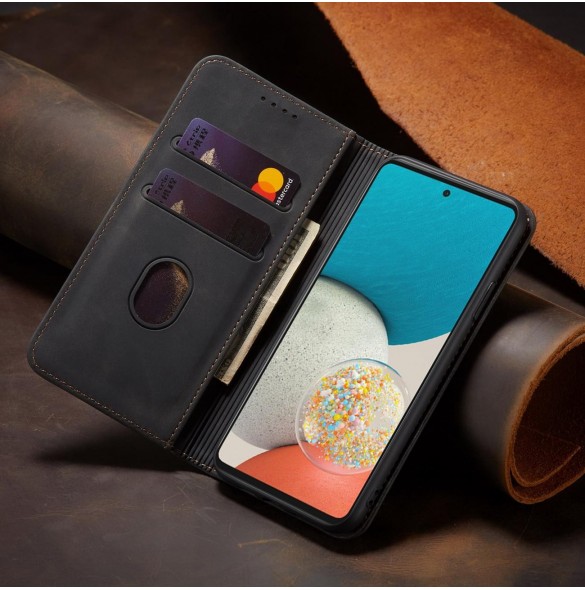 Magnet Fancy Fodral Fodral För Samsung Galaxy A53 5G Plånbok Korthållare Svart