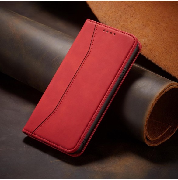 Magnet Fancy Fodral Fodral För Samsung Galaxy A53 5G Plånbok Korthållare Röd