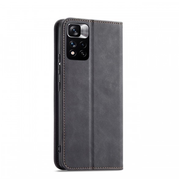 Magnet Fancy Case Fodral för Xiaomi Redmi Note 11 Pro Pouch Card Plånbok Korthållare Svart