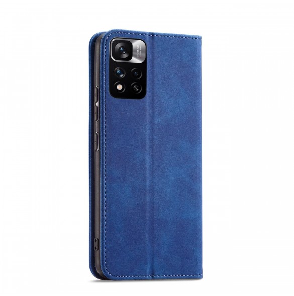 Magnet Fancy Case Fodral för Xiaomi Redmi Note 11 Pro Pouch Card Plånbok Korthållare Blå