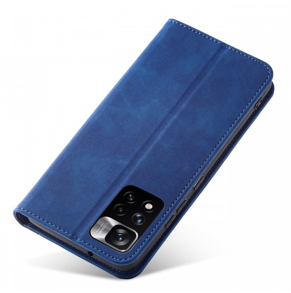 Magnet Fancy Case Fodral för Xiaomi Redmi Note 11 Pro Pouch Card Plånbok Korthållare Blå