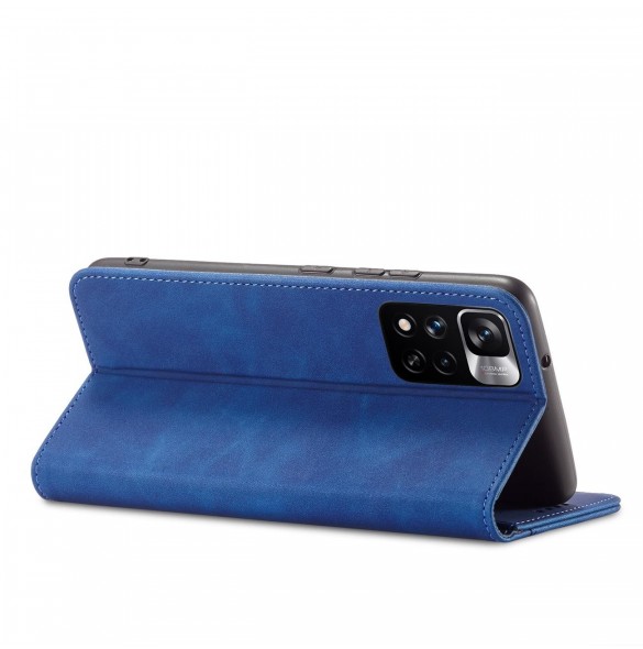 Magnet Fancy Case Fodral för Xiaomi Redmi Note 11 Pro Pouch Card Plånbok Korthållare Blå