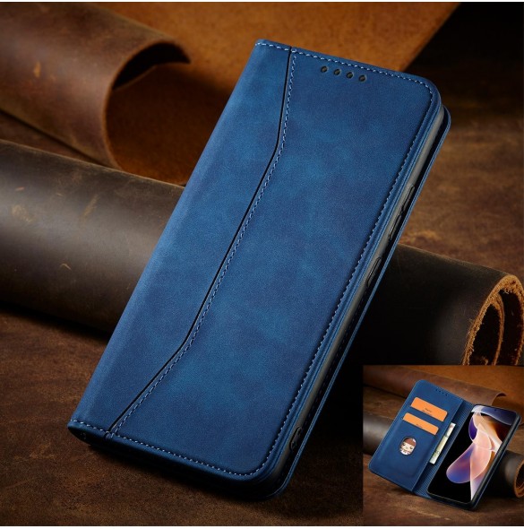 Magnet Fancy Case Fodral för Xiaomi Redmi Note 11 Pro Pouch Card Plånbok Korthållare Blå