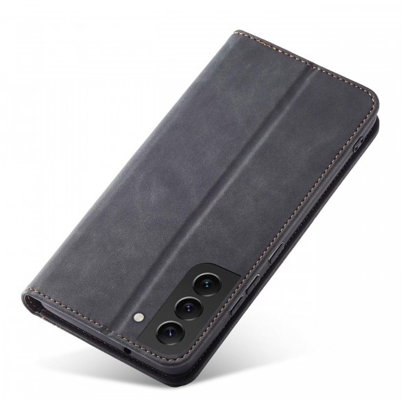 Magnet Fancy Case Fodral för Samsung Galaxy S22 + (S22 Plus) Plånbok Korthållare Svart