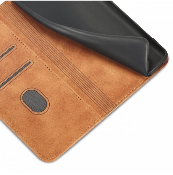 Magnet Fancy Case Fodral för Samsung Galaxy S22 + (S22 Plus) Plånbok Korthållare Brun
