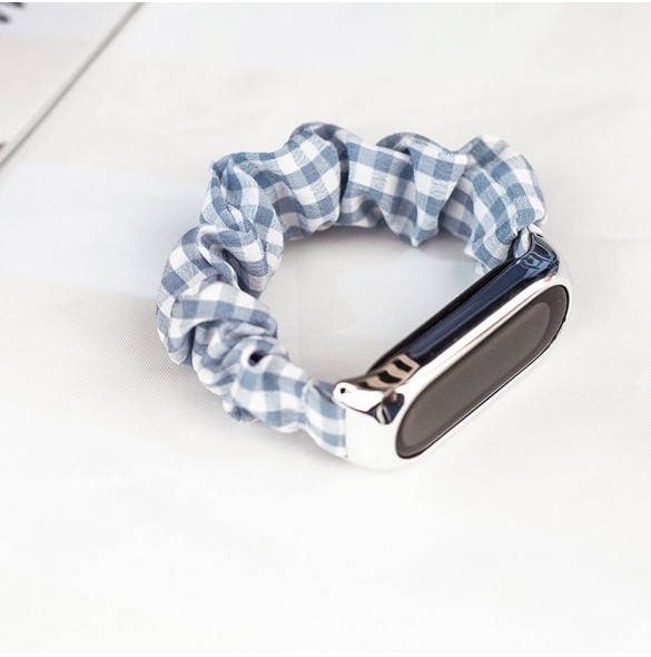 Tygarmband för Xiaomi Mi Band 6/5/4/3 rem armband elastiska scrunchies röd