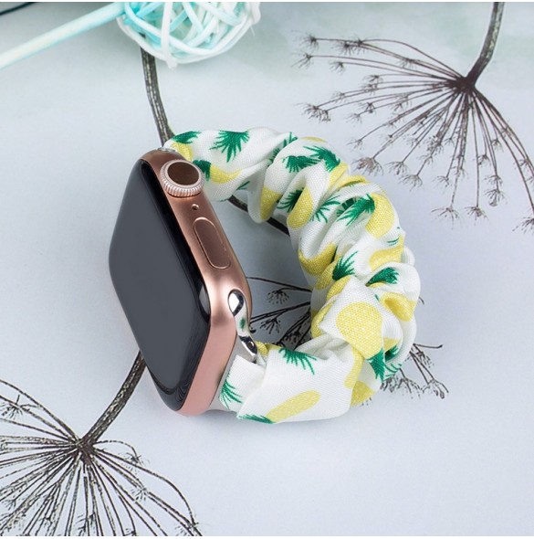 Cloth Watch 7 band 7/6/5/4/3/2 / SE (45/44 / 42mm) armband armband med elastisk ananas