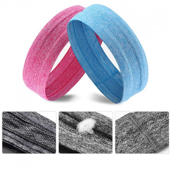 Elastiskt pannband i grått tyg för löpkondition