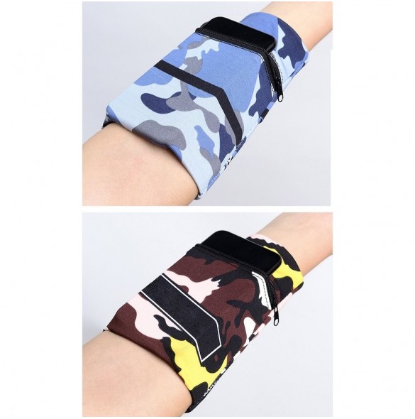 Armband i tyg för löpning av fitnessränder vit/svart